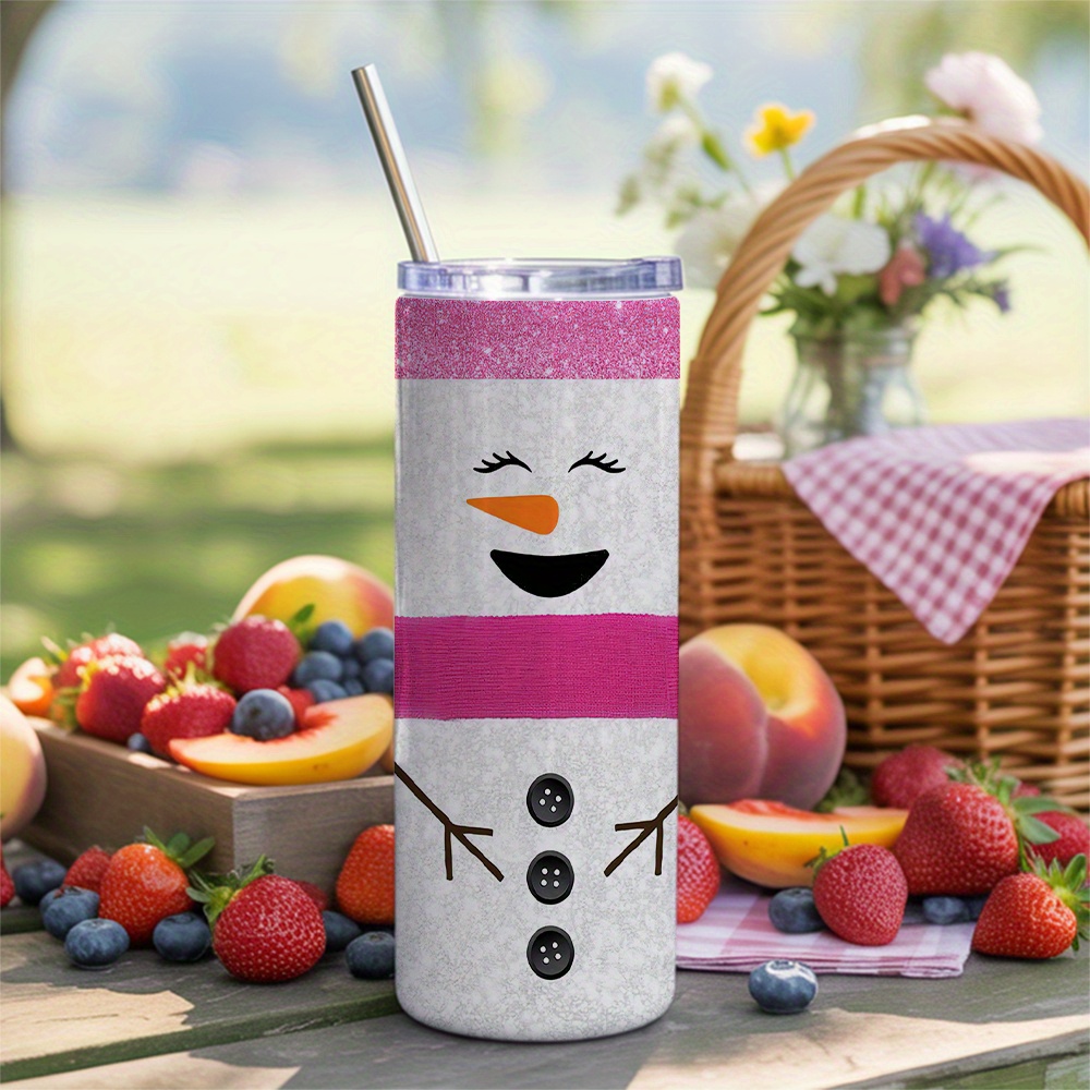 Tumbler 20Oz White - 1 Stück großer 20oz Thermobecher mit