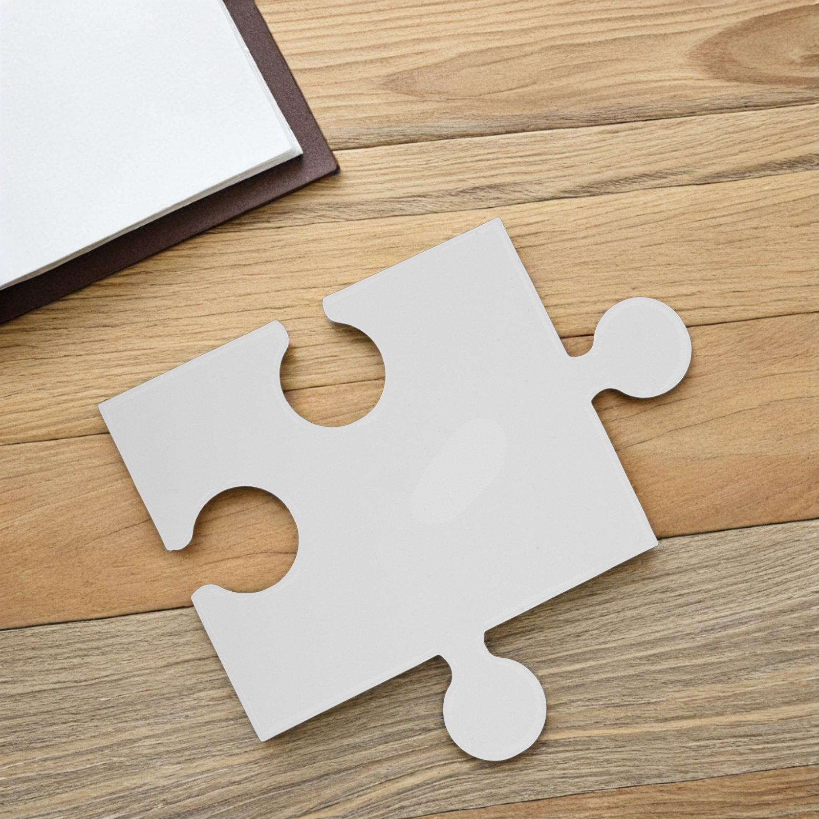 Puzzle Blank White - 60 Stück große leere Puzzleteile, weiß,