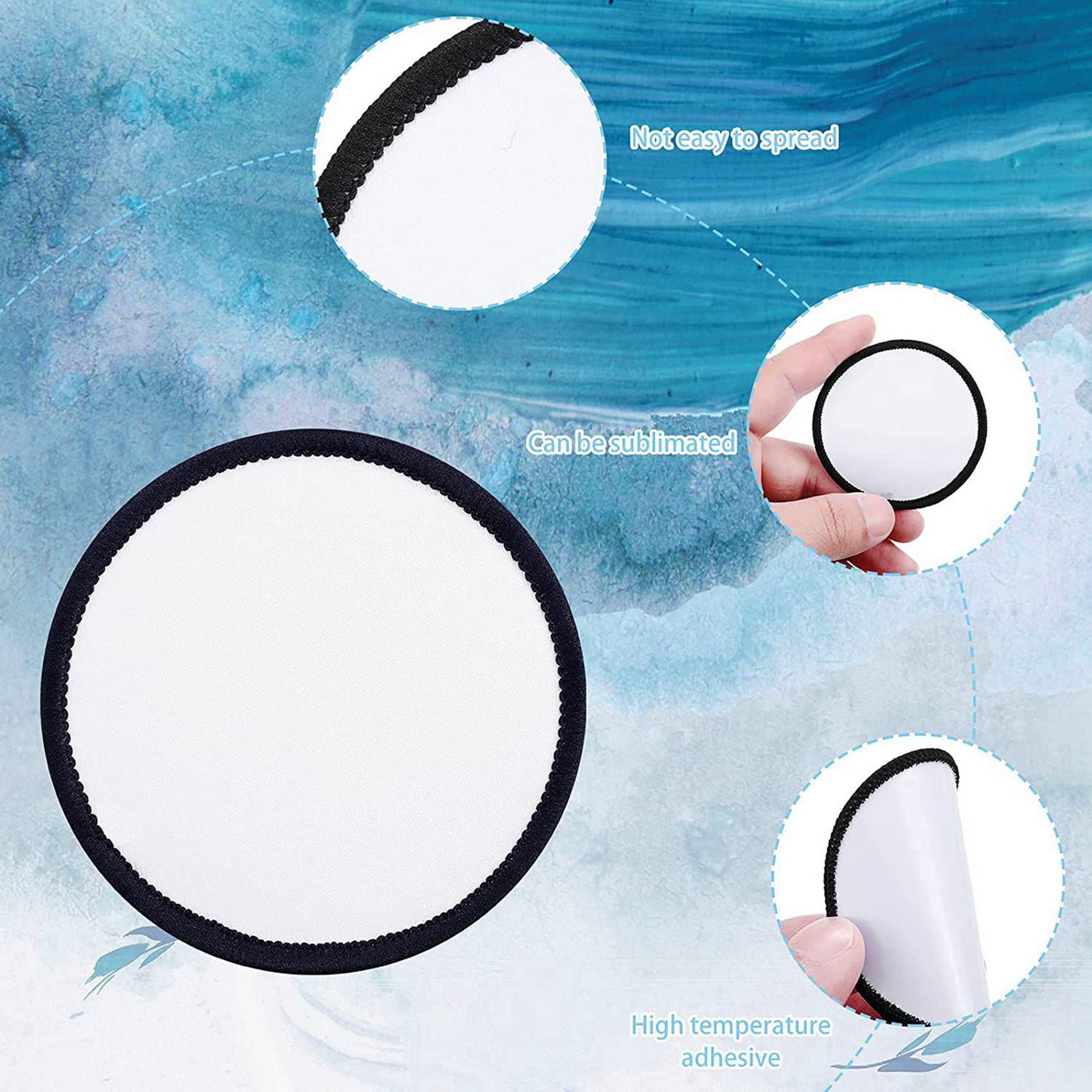 Hat Sublimation Blank - ABXF-48 Stück Sublimations-Patch-Rohlinge aus hochwertigem Stoff