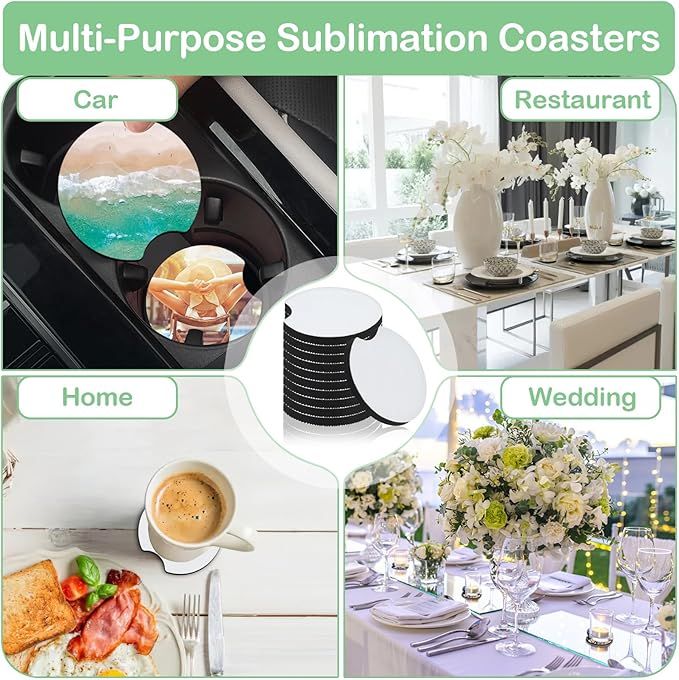 10/20 Stück Sublimations-Auto- – Coaster Sublimation Blank Bewertung und Preis