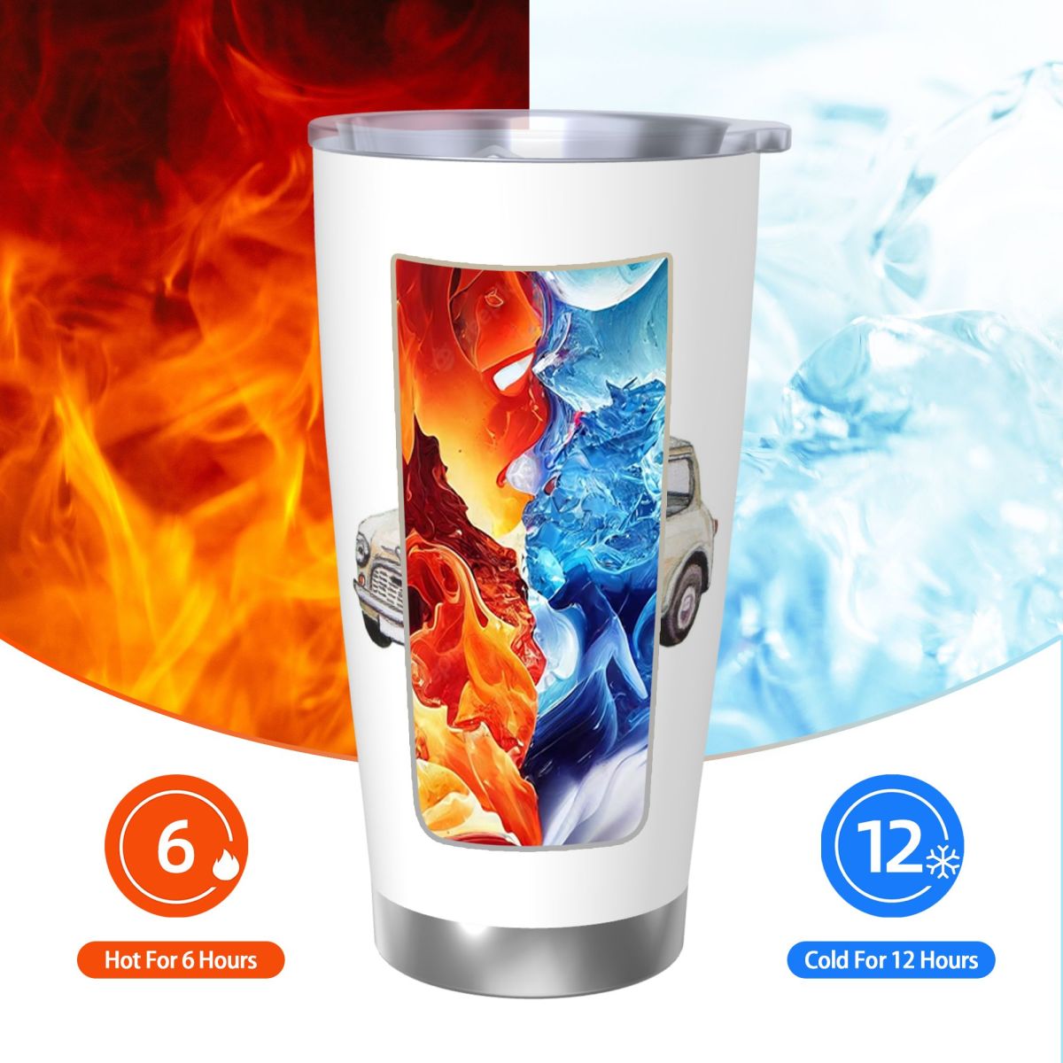 Klassischer weißer Mini-Cooper – Tumbler 20Oz White Bewertung und Preis